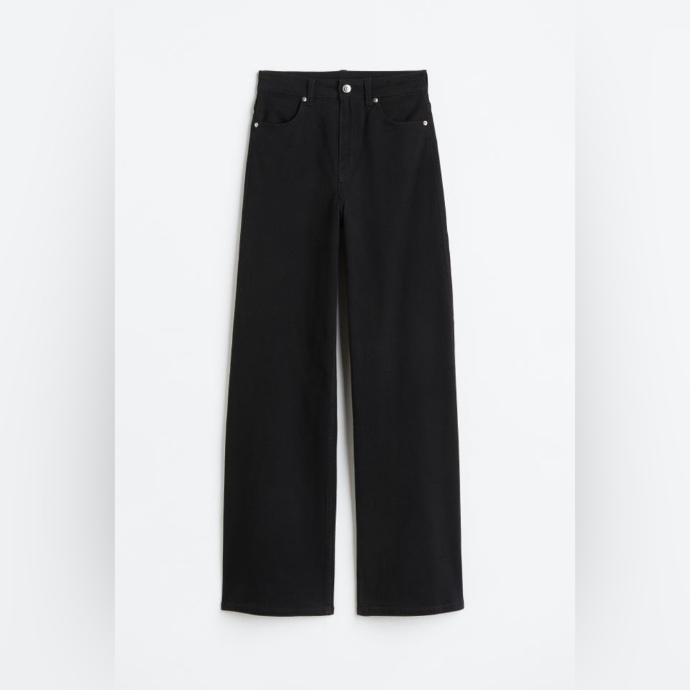H&M WIDE-LEG TWILL PANTS